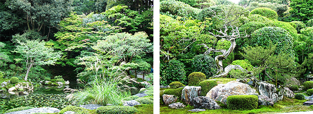 Temple gardens, Kyoto, Japan
